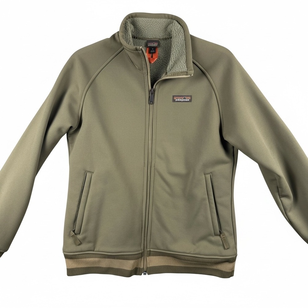 Patagonia Tin Shed Women Softshell Fleece Lined Jacket Olive Green Small